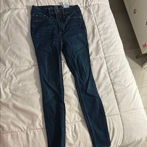 Women's Ultra-High Super Skinny Blue Jeans